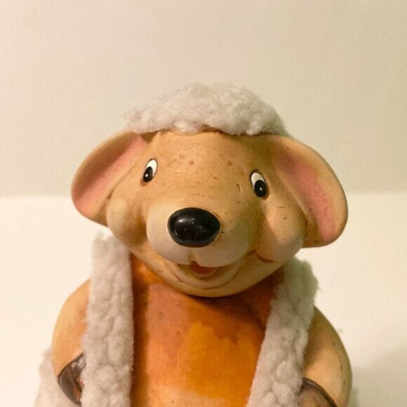 Vintage Lamb Coin Bank with Outfit 6 Inch Tall Ceramic  Sheep Figurine - Picture 12 of 13